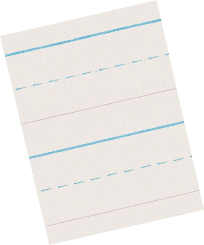 Pacon Newsprint Storybook 11" x 8-1/2", 5/8" Ruled Long Way, White, 500 Sheets/Pack (PAC2691)