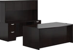 Offices To Go Superior Laminate Managers Desk, American Espresso, 29 1/2" - 65 1/2"H x 71"W x 113"D