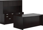 Offices To Go Superior Laminate Managers Desk, American Espresso, 29 1/2" - 65 1/2"H x 71"W x 111"D