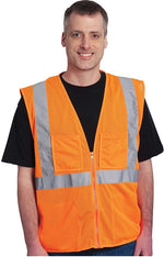 Protective Industrial Products Hi-Vis Safety Vest, ANSI Class R2, Orange, 4X, 10/Pack (302-MVGZ4POR-10-4X)
