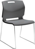 Global Popcorn Plastic Stack Chair without Arms, Platinum,, 4/Ct (TD6711-PLT)