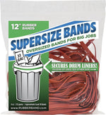 Alliance SuperSize Oversized Rubber Bands, 12" x 1/4", Red, 18/Pack (08994)
