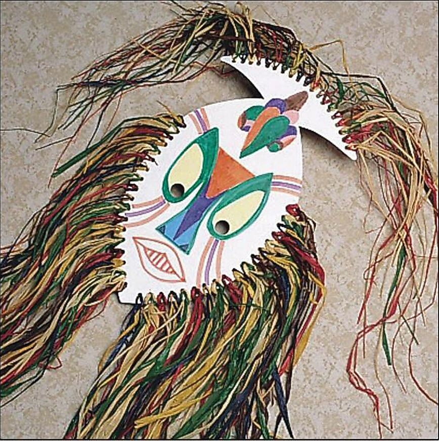 S&S Worldwide African Mask Craft Kit, 9/Pack