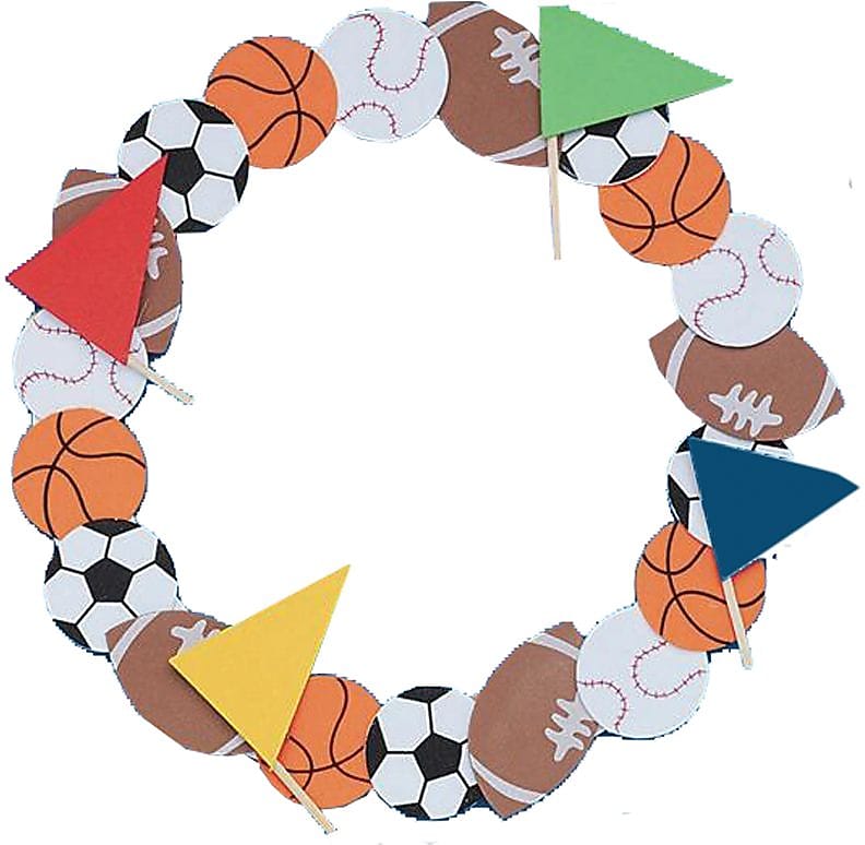 Craft Express Sports Wreath Craft Kit, 12/Pack (CE4024)