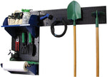 Wall Control Garden Tool Storage Organizer Pegboard Kit, Black Tool Board and Blue Accessories