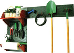 Wall Control Garden Tool Storage Organizer Pegboard Kit, Green Tool Board and Red Accessories