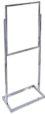 Azar Displays Poster Stand on Wide Base in SILVER (300701)