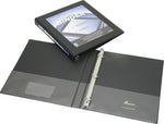 AbilityOne SKILCRAFT Frame View Binders, 1/2", Letter, 8.5"x 11", 3 x D-Ring Fastener, 0.5" Fastener Capacity, Black