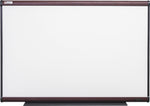 AbilityOne SKILCRAFT Aluminum Frame Total Erase White Board, 48" Width x 36" Height, White, Mahogany Aluminum Frame, Film,