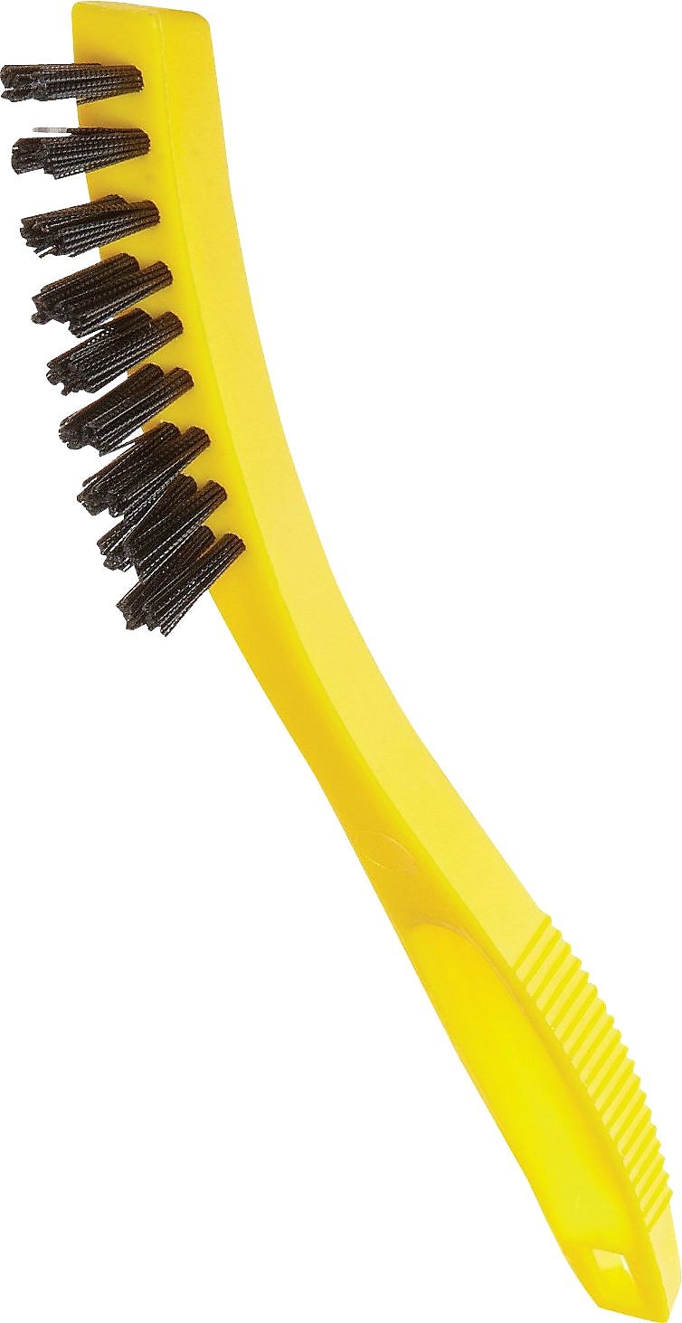 Rubbermaid Plastic Grout Scrub Brush, Yellow/Black (FG9B5600BLA)
