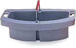 Rubbermaid Commercial 2-Compartment Cleaning Caddy, Gray Plastic (FG264900GRAY)