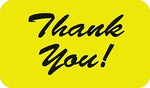 Reminder & Thank You Collection Labels, Thank You!, Fluorescent Chartreuse, 7/8x1-1/2", 500 Labels