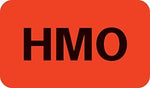 Insurance Chart File Medical Labels, HMO, Fluorescent Red, 7/8x1-1/2", 500 Labels