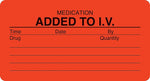 IV/Medication Labels, Medication Added to I.V., Fluorescent Red, 1-3/4x3-1/4", 500 Labels
