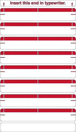 Medical Arts Press Type-On Write-On Sheet Style Labels, Red (32700)