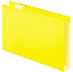 Pendaflex Reinforced Recycled Hanging File Folder, 2" Expansion, 5-Tab Tab, Legal Size, Yellow, 25/Box (PFX 04153X2 YEL)