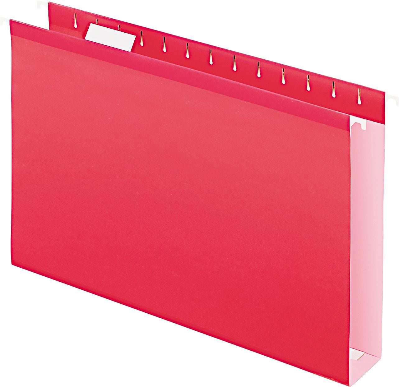 Pendaflex Reinforced 2" Extra Capacity Hanging Folders, Legal, Red, 25/Box