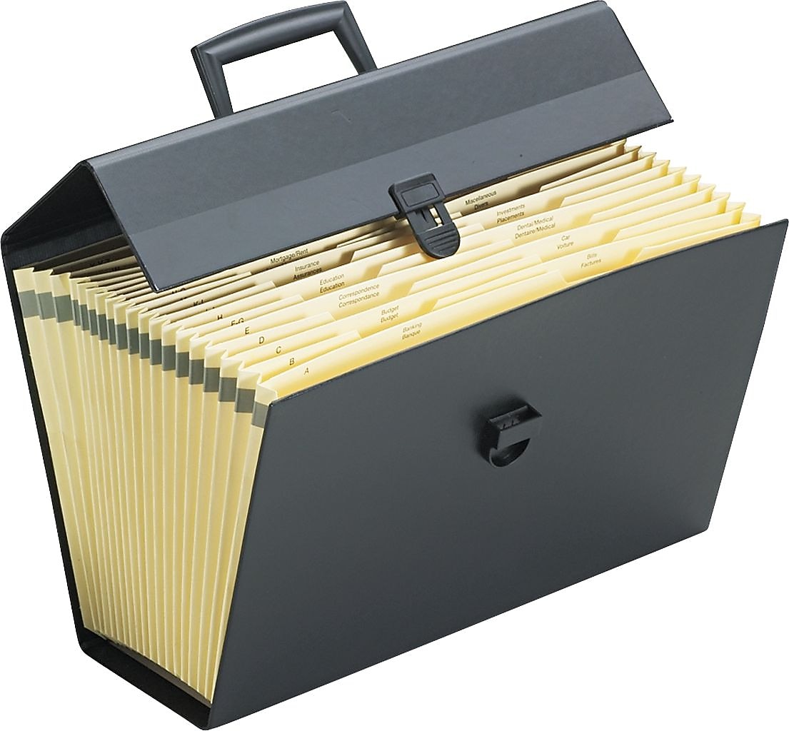 Pendaflex Portafile Expanding Organizer with 19 Pockets, Letter/Legal, Black (PFX01156)