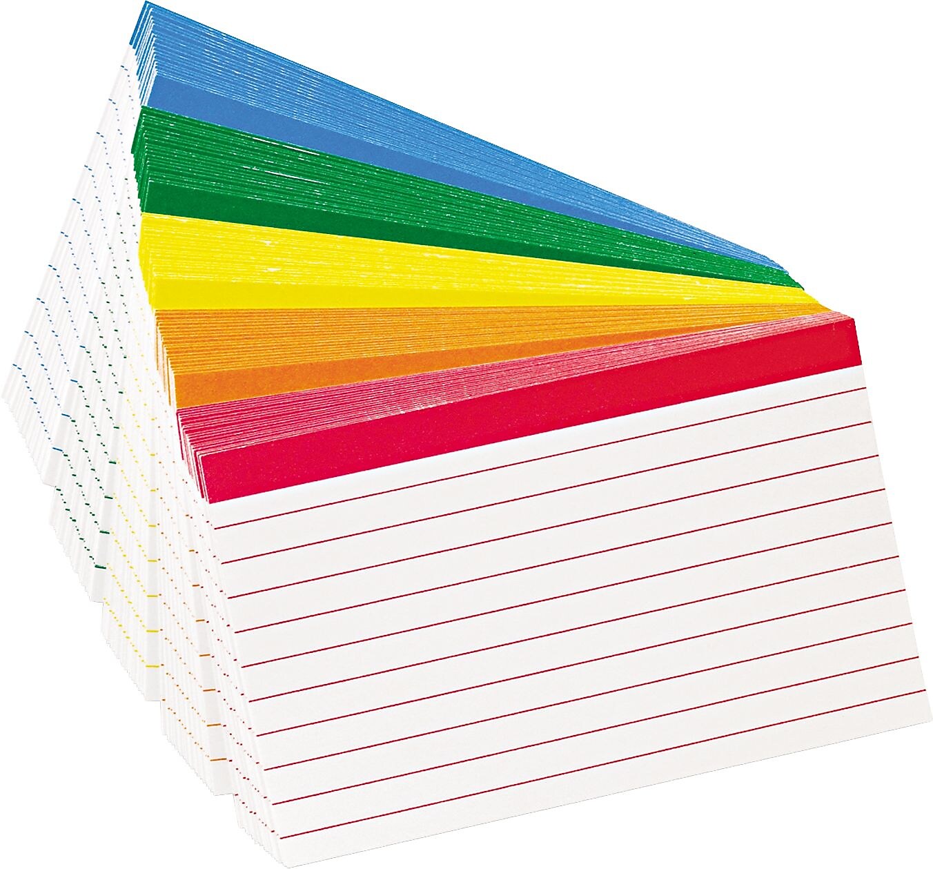 Oxford Color Coded 3" x 5" Index Cards, Lined, Assorted Colors, 100/Pack (4753)