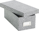 Oxford Reinforced Board Card File with Lift-Off Cover, 3" x 5", 1200-Capacity, Black, 4 1/4"H x 12"W x 5 5/8"D (40588)