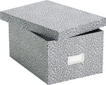 Oxford® Reinforced Board Card File with Lift-Off Cover, 5" x 8", 1200-Capacity, Black (40590)