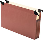 Pendaflex Premium Reinforced Letter Size, Expanding File With 3 1/2" Expansion, Redrope, 5/Box (45432)
