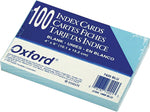 Oxford 4" x 6" Index Cards, Blank, Blue, 100/Pack (7420BLU)