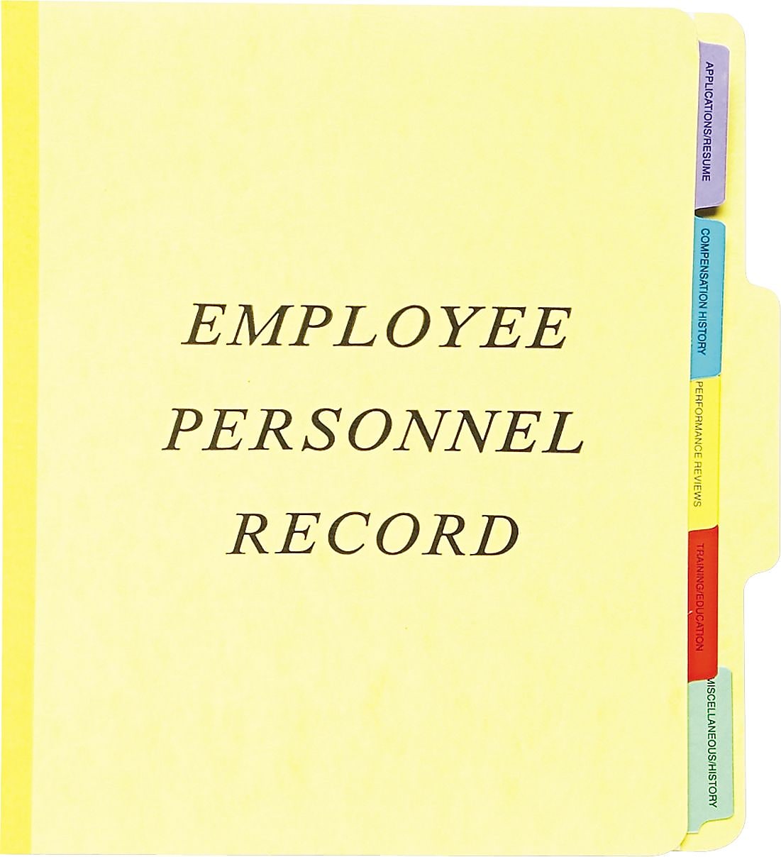 Pendaflex Vertical Personnel Folders, 1/3 Cut Top Tab, Letter, Yellow (ESSSER1YEL)