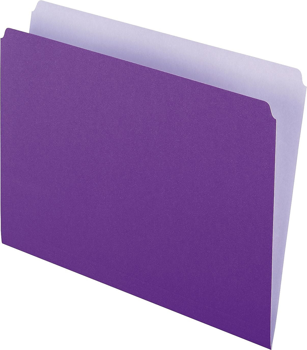 Pendaflex Two-Tone Recycled File Folder, Straight Cut, Letter Size, Lavender, 100/Box (152 LAV)