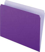 Pendaflex Two-Tone Recycled File Folder, Straight Cut, Letter Size, Lavender, 100/Box (152 LAV)