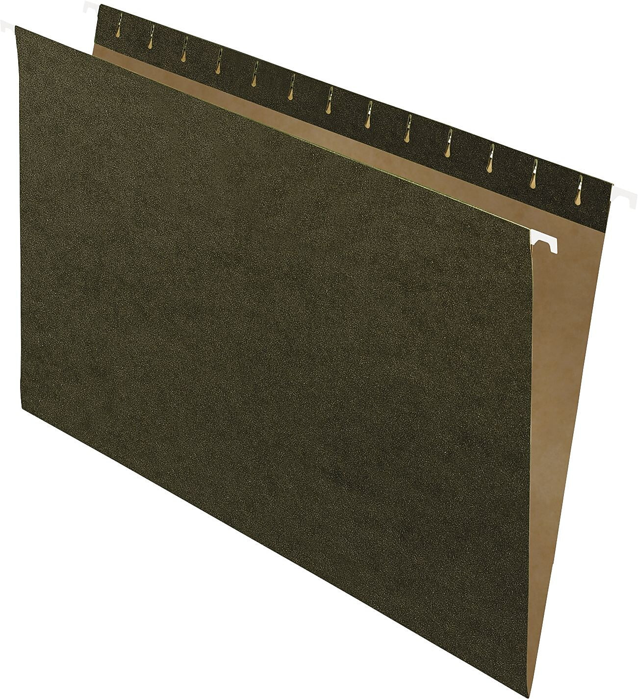 Pendaflex Hanging File Folders, Untabbed, Legal, Standard Green, 25/Box (81620)