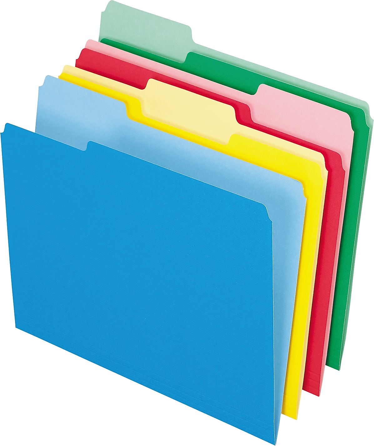 Pendaflex Two-Tone Recycled File Folder, 1/3-Cut Tab, Assorted, Letter Size, Assorted Colors, 24/Pack (82300)