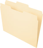 Pendaflex Essentials File Folder, 1/3-Cut Tab, Center Position, Letter Size, Manila, 100/Box (PFX 752 1/3-2)