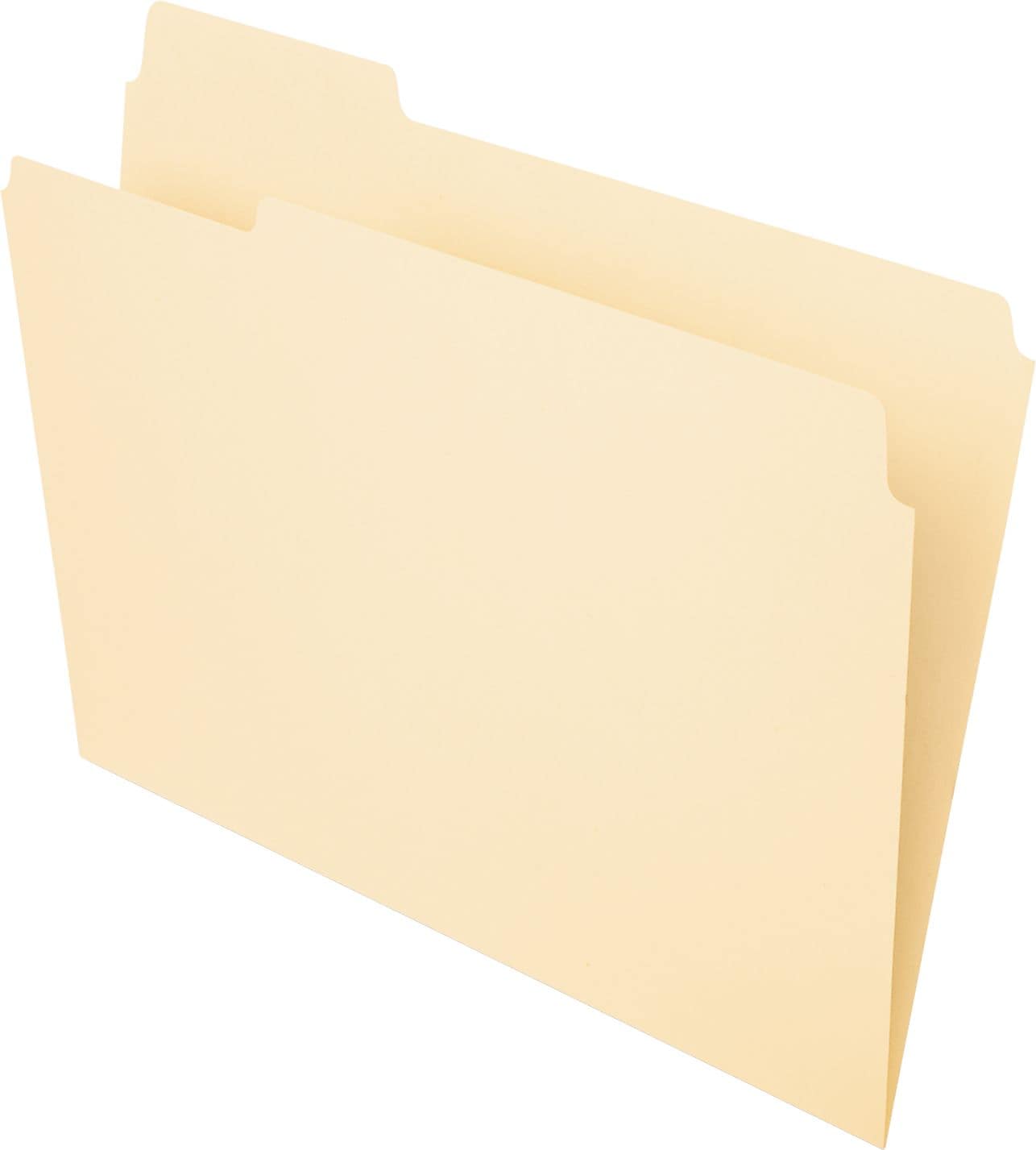 Pendaflex Essentials File Folder, 3 Tab, Letter Size, Manila, 100/Box (PFX 752 1/3-1)