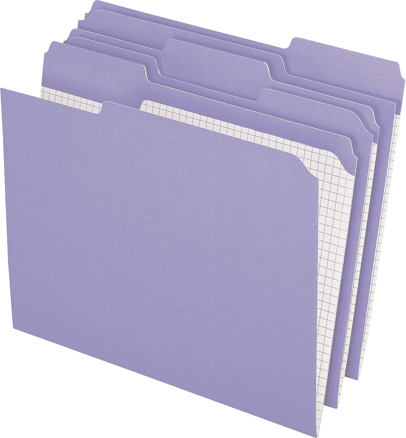 Pendaflex Two-Tone Recycled File Folder, 1/3-Cut Tab, Letter Size, Lavender, 100/Box (R152 1/3 LAV)