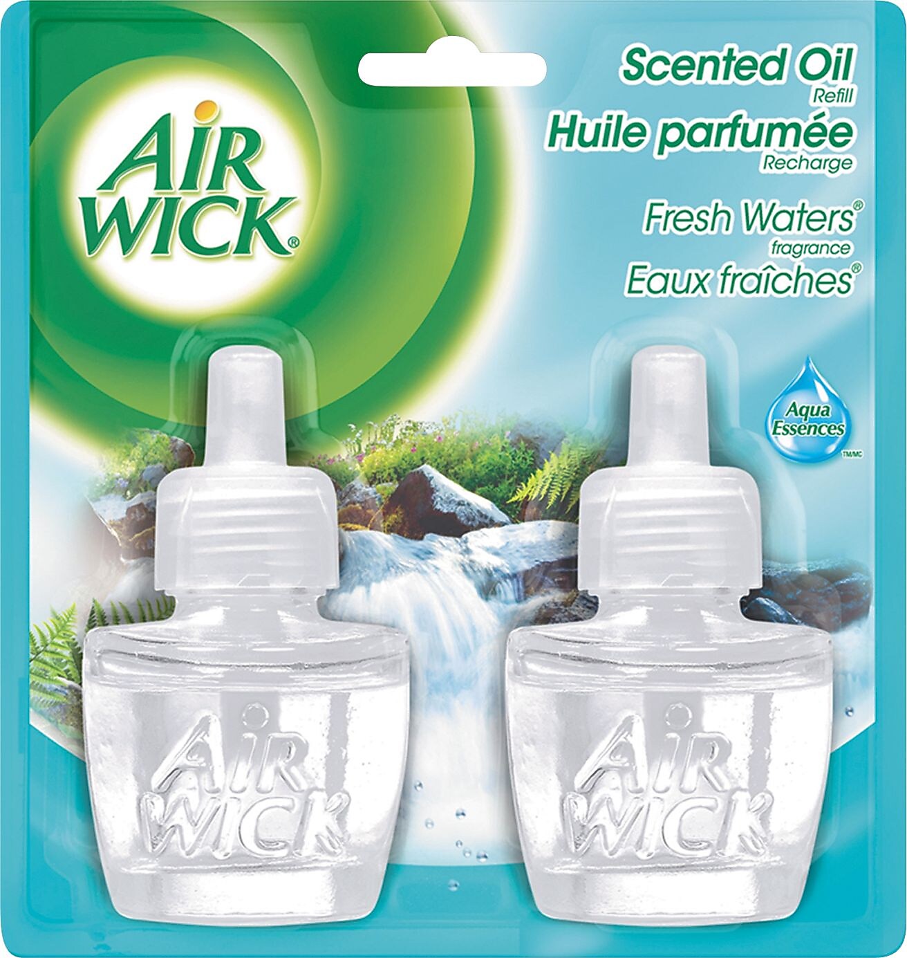 Air Wick Scented Oil Refill, Fresh Waters, .67oz,  12/Carton