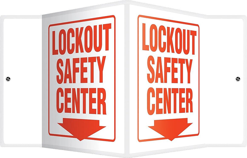 Accuform Lockout Projection Sign, Red/White, 6"H x 5"W (PSP319)