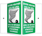 Accuform Severe Weather Shelter Area Projection Sign, Green, 12"H x 9"W (SBPSP392)