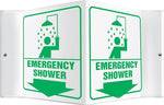 Accuform Emergency Shower Projection Sign, Green/White, 6"H x 5"W (PSP608)