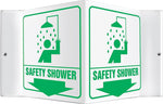 Accuform Safety Shower Projection Sign, Green/White, 6"H x 5"W (PSP603)