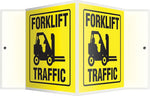 Accuform Forklift Traffic Projection Sign, Black/Yellow, 6"H x 5"W (PSP138)