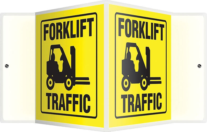 Accuform Forklift Traffic Projection Sign, Black/Yellow, 6"H x 5"W (PSP138)