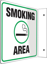 Accuform Smoking Area Projection Sign, Green/Black/White, 8"H x 8"W (PSP495)