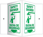 Accuform Safety Shower Projection Sign, Green/White, 12"H x 9"W (SBPSP653)
