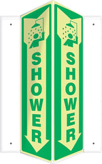 Accuform Shower Projection Sign, Green/White, 18"H x 4"W (PSP804)