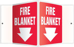 Accuform Fire Blanket Projection Sign, White/Red, 6"H x 5"W (PSP606)