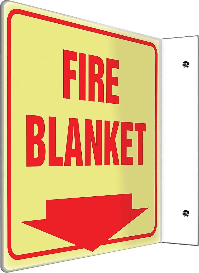 Accuform Fire Blanket Projection Sign, Red, 8"H x 8"W (PSP453)
