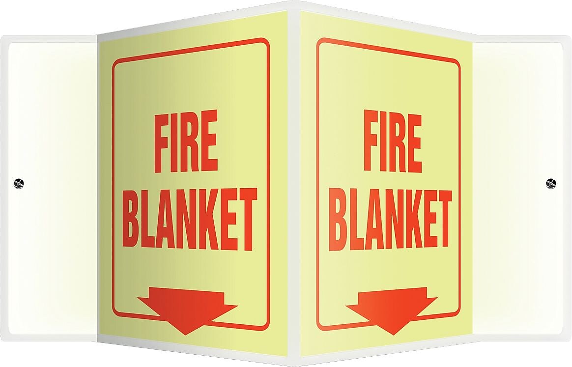 Accuform Fire Blanket Projection Sign, Red, 6"H x 5"W (PSP342)