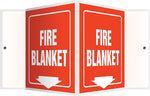 Accuform Fire Blanket Projection Sign, White/Red, 6"H x 5"W (PSP621)