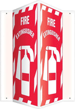 Accuform Fire Extinguisher Projection Sign, White/Red, 24"H x 12"W (PSP358)